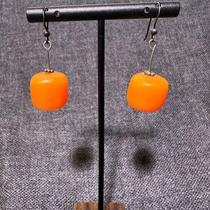 Amber statement earring